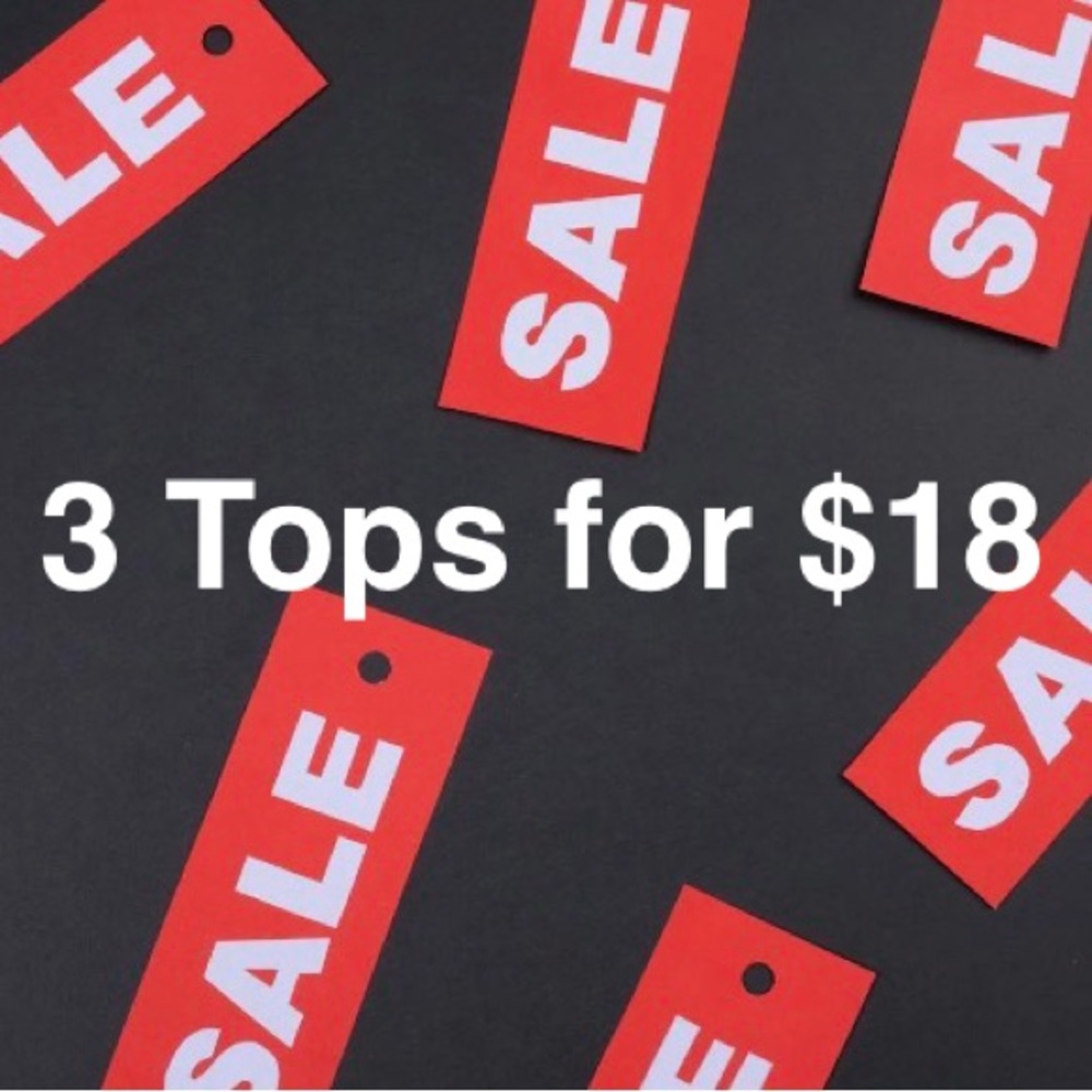 🌷Sale! 3 Tops for $18 w/Discounted Shipping!